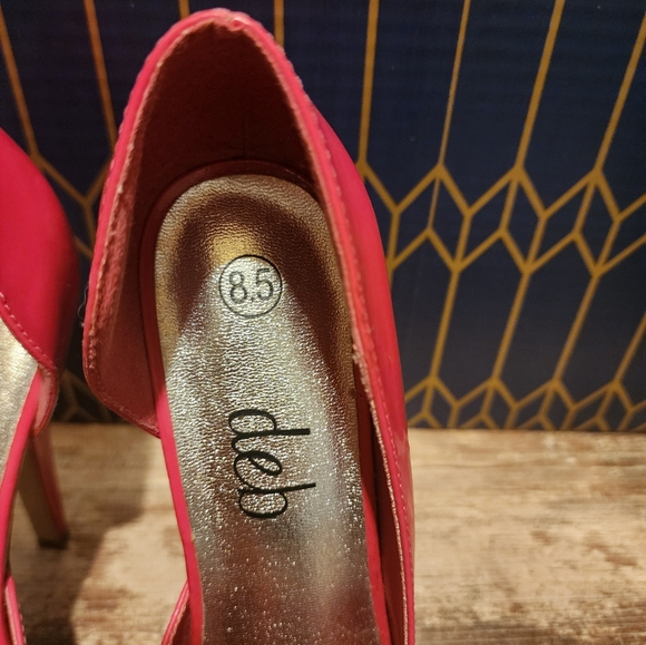 Hot Pink Deb Peep Toe Heels - Picture 8 of 8